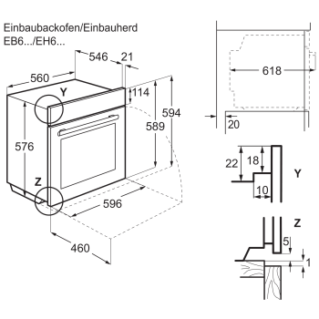 Electrolux Herd Schwarz EH6L40XSW